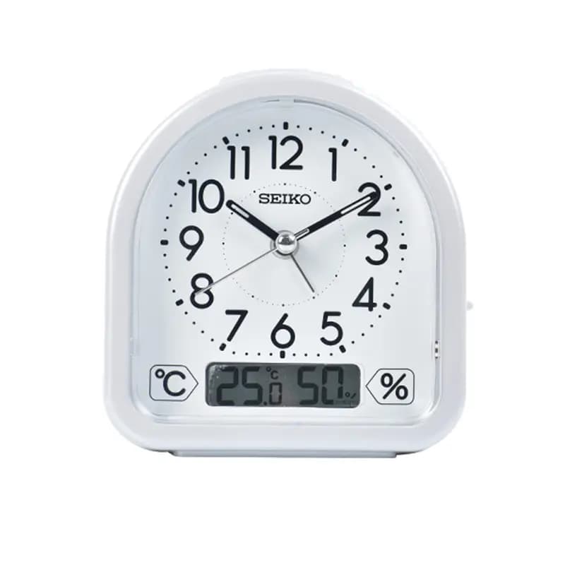 SEIKO Quartz Zəngli Saat Unisex Ağ QHE191W