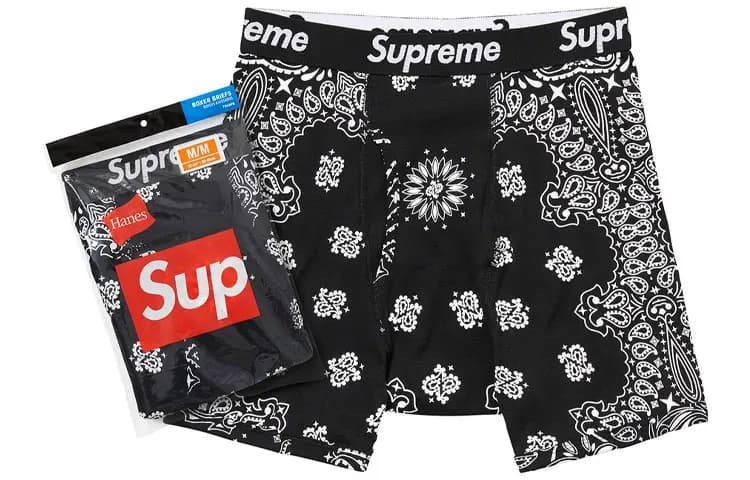 Supreme Hanes Bandana Boxer Briefs 2-li Ağ