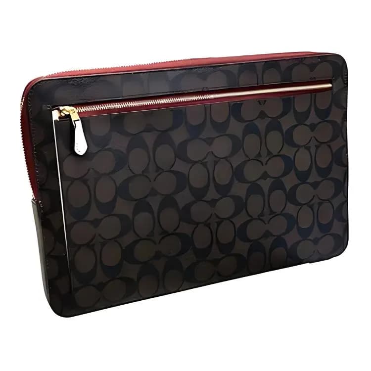 COACH Laptop Çantası Qadın Qəhvəyi/Ağ 4