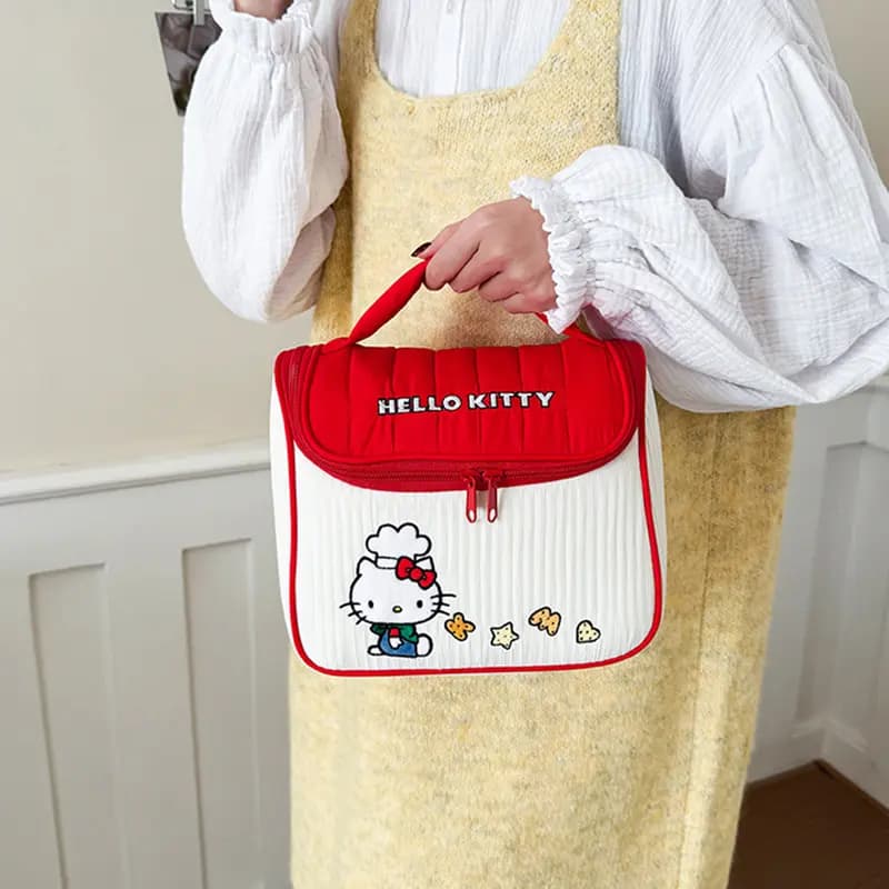 Sanrio Chef KT Nakışlı Çanta Qadın Qırmızı 2