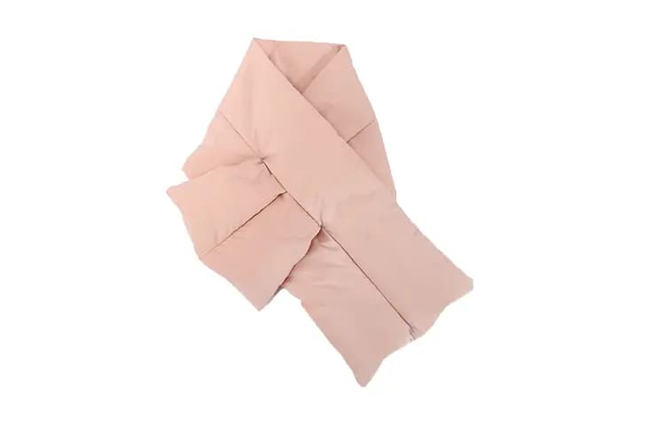 AAJF Solid Color White Duck Down Collar Warm Cross Style Neck Warmer Women's 5