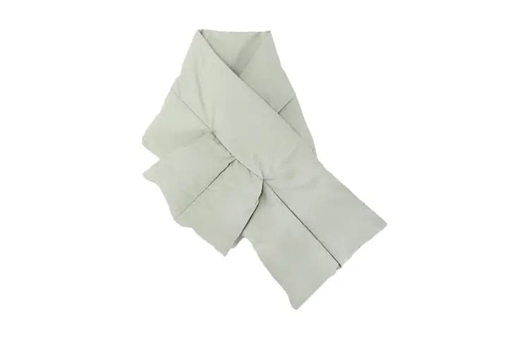 AAJF Solid Color White Duck Down Collar Warm Cross Style Neck Warmer Women's 6
