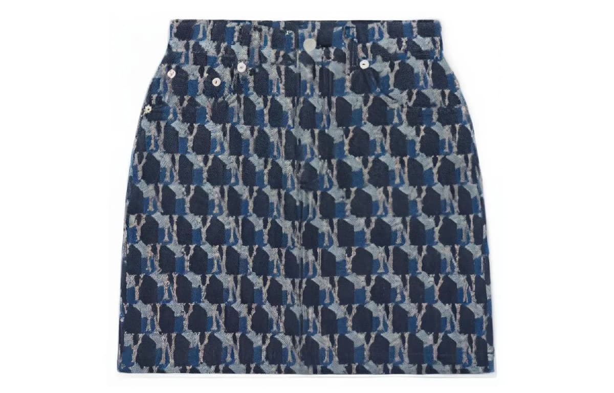 MLB Old Flower Qadın Denim Mini Ətək Çoxrəngli