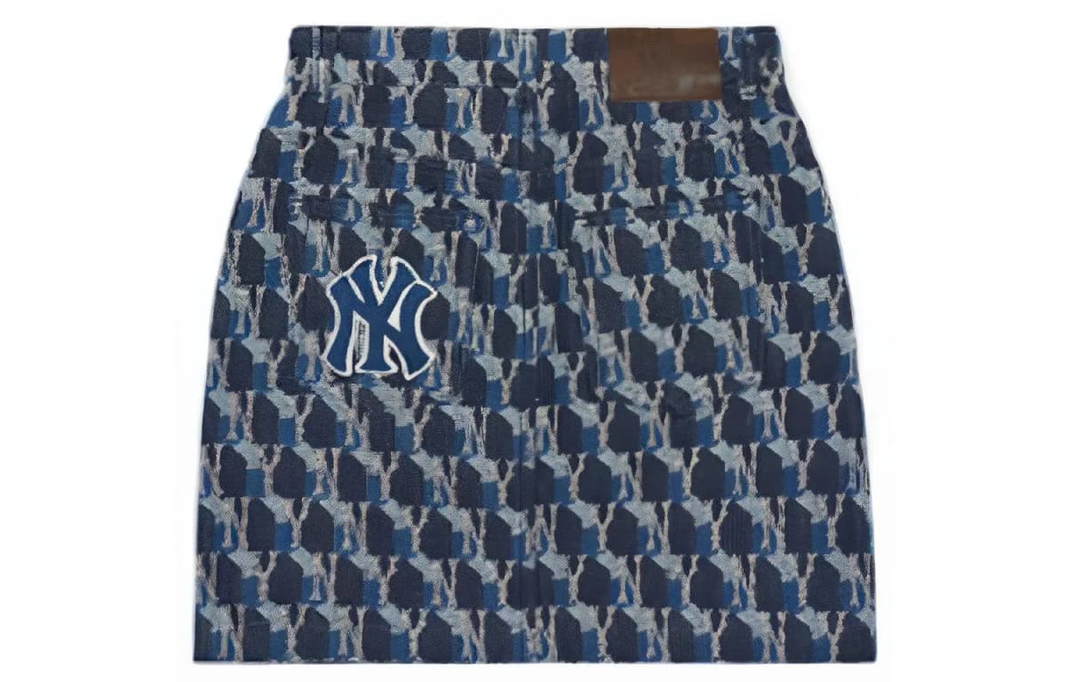 MLB Old Flower Qadın Denim Mini Ətək Çoxrəngli 2