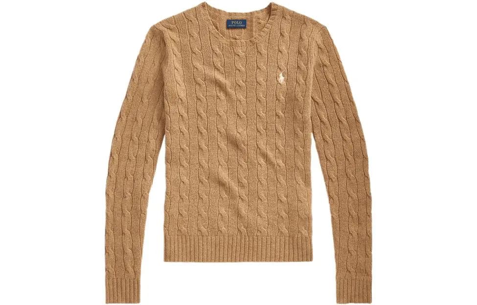Polo Ralph Lauren SS22 Qadın Kaşmir Sviter Qəhvəyi