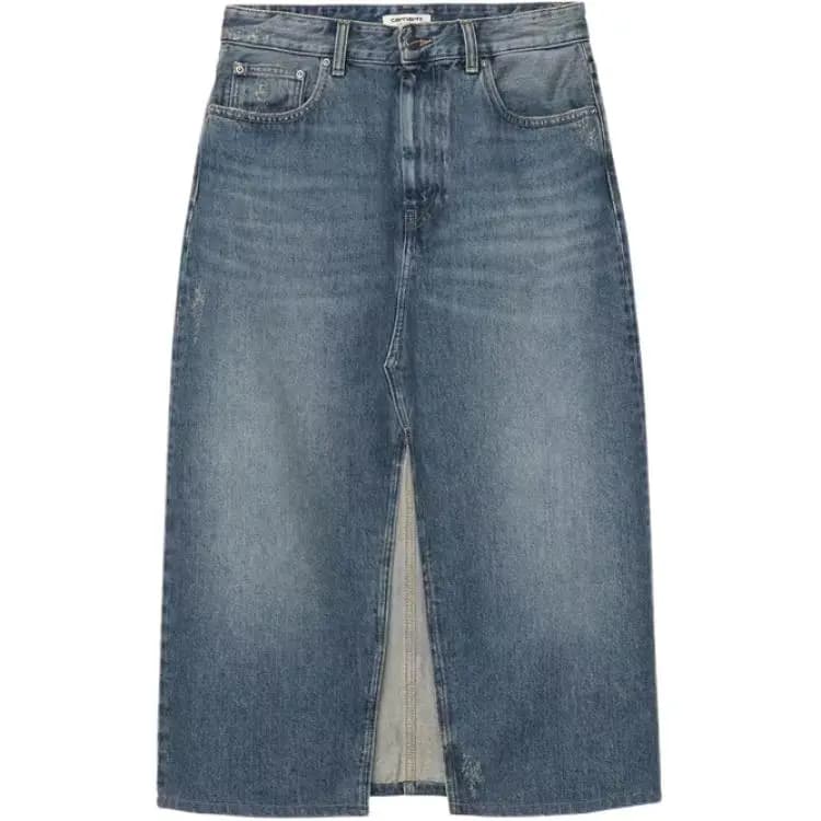 Carhartt WIP SS26 W' Brandon Qadın Denim Uzun Ətək