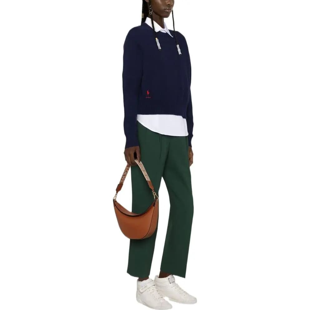 Polo Ralph Lauren FW22 Qadın Yun Sviter Mavi 4