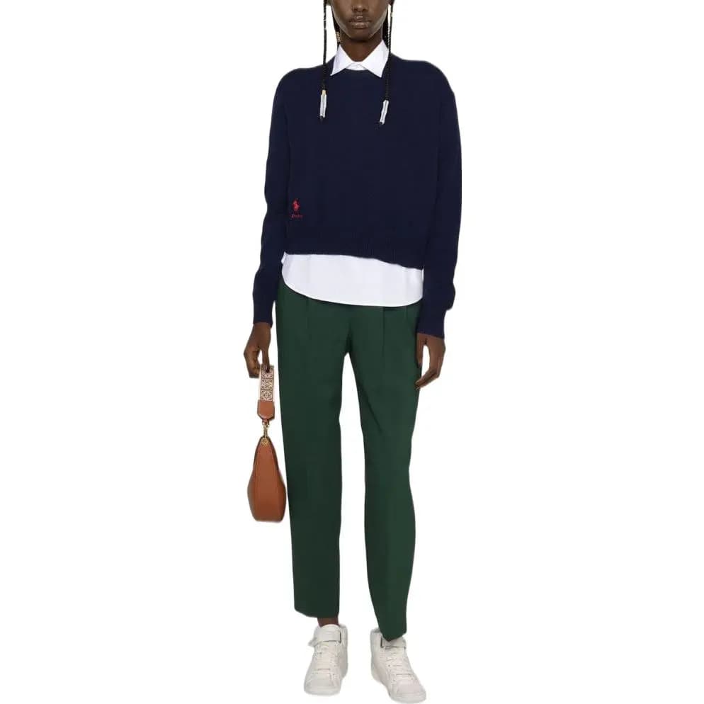 Polo Ralph Lauren FW22 Qadın Yun Sviter Mavi 2