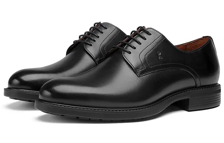 ROBERTA DI CAMERINO Top-Grain Leather Shoe Polish Included Matte Comfortable Daily Formal Leather Shoes Men's Black 5