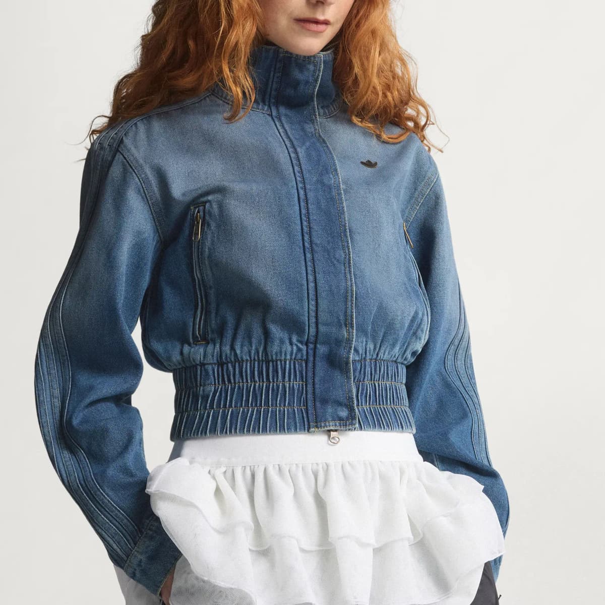 adidas originals TRACKTOP Denim Qadın Pencəyi 2