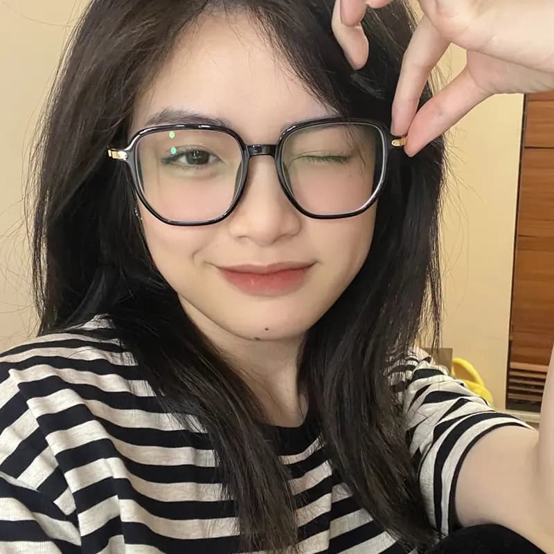 PULAIS Fashion Blue Light UV Protection Large Frame Retro Transparent Glasses Frame TR/Memory Plastic Square Functional Glasses Unisex 11