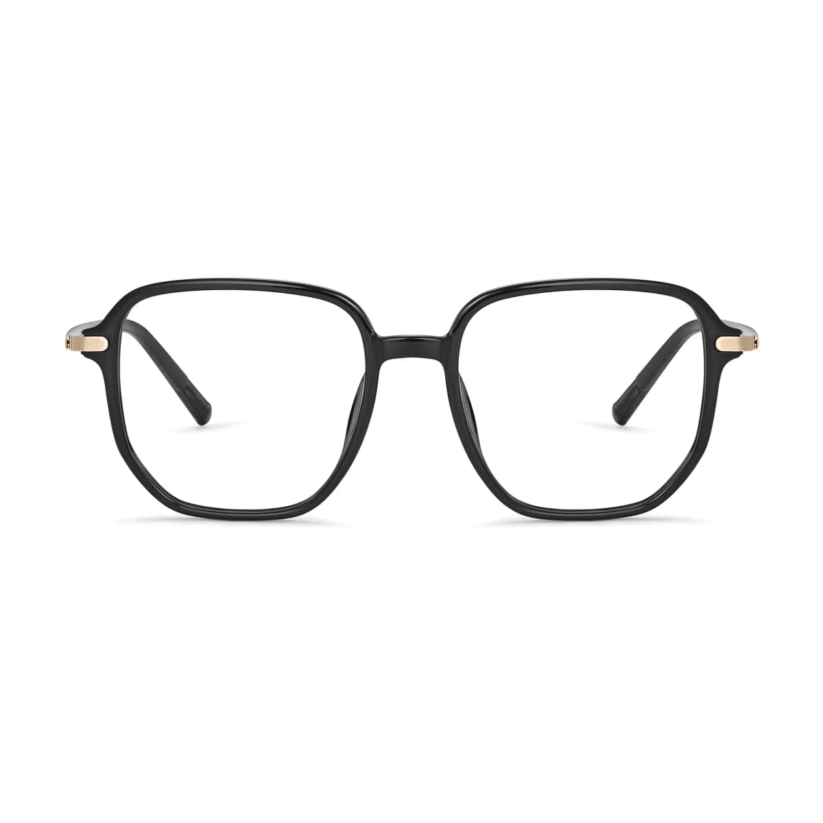 PULAIS Fashion Blue Light UV Protection Large Frame Retro Transparent Glasses Frame TR/Memory Plastic Square Functional Glasses Unisex 28