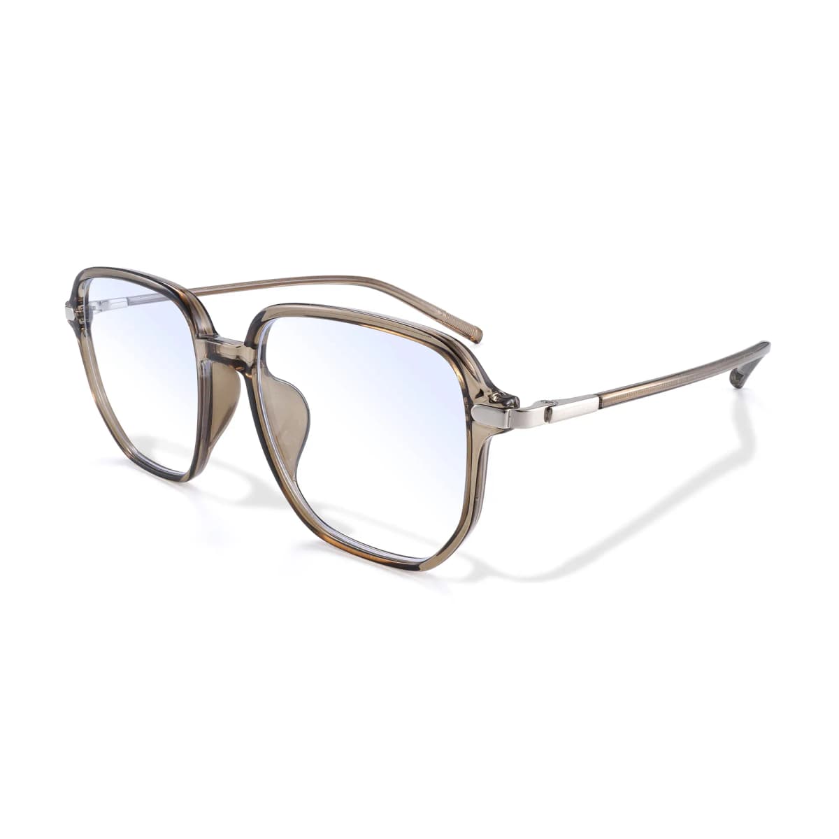 PULAIS Fashion Blue Light UV Protection Large Frame Retro Transparent Glasses Frame TR/Memory Plastic Square Functional Glasses Unisex 29