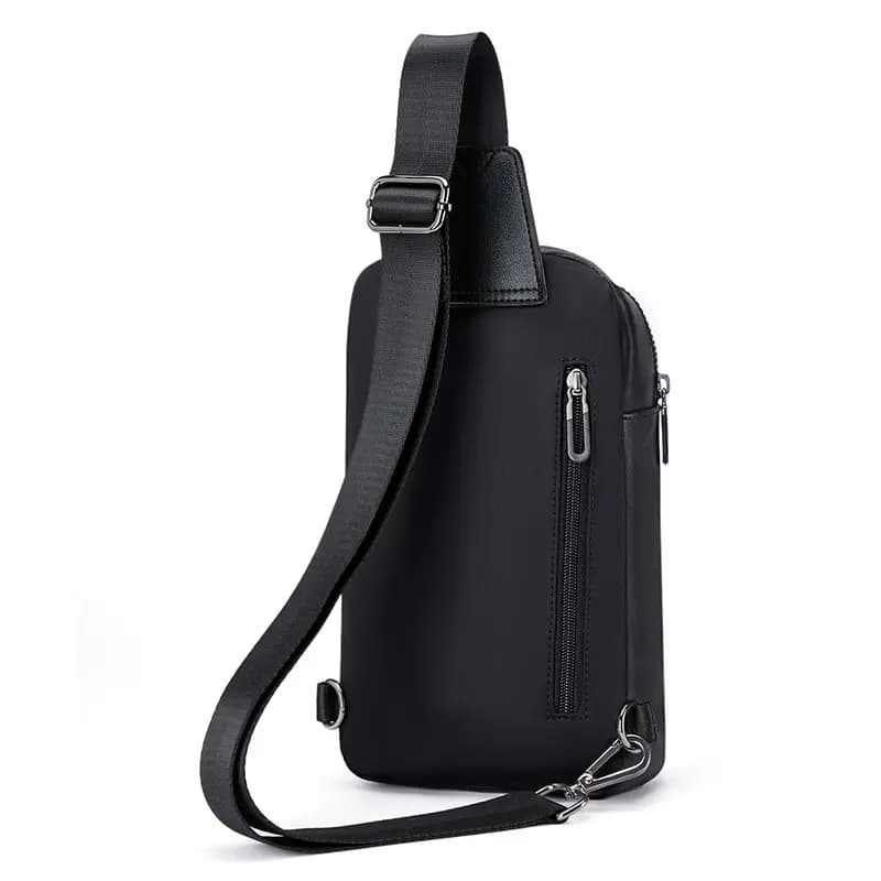 GOLF PVC Crossbody Bag, Dad's Shoulder Bag, Fanny Pack, Sling Bag Medium Men's Black 4