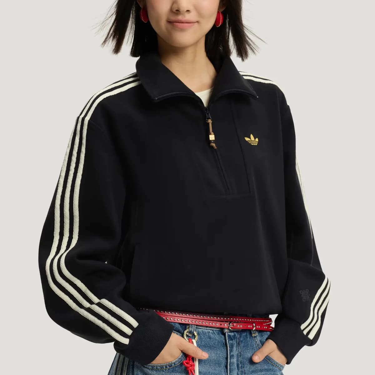 adidas originals HALFZIP SWEATSHIRT Qadın Sweatshirt 3