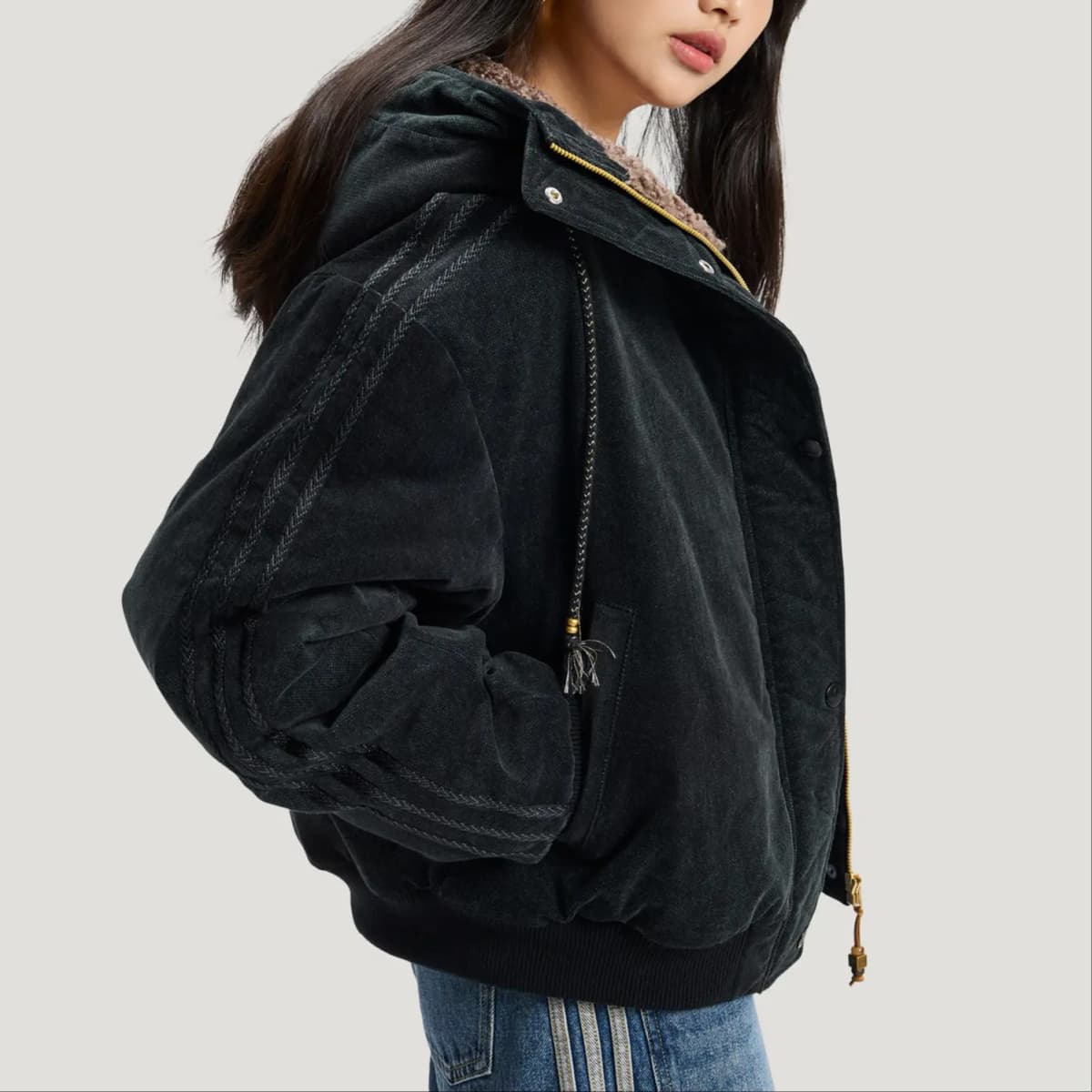 adidas originals JACKET PADDED Year of the Horse Limited CNY New Year Warm Hooded Sporty Loose Padded Jacket Women's 4