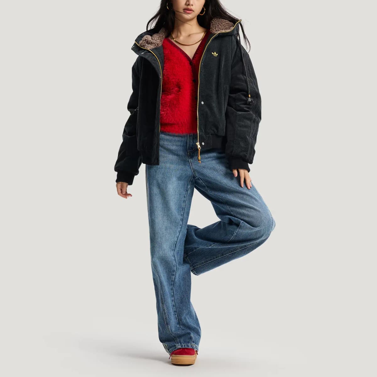 adidas originals JACKET PADDED Year of the Horse Limited CNY New Year Warm Hooded Sporty Loose Padded Jacket Women's 5
