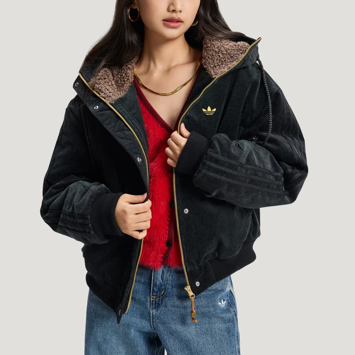 adidas originals JACKET PADDED Year of the Horse Limited CNY New Year Warm Hooded Sporty Loose Padded Jacket Women's 3
