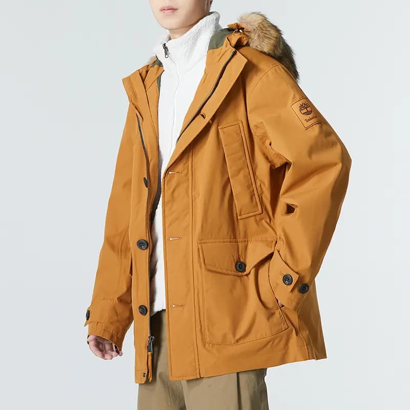 Timberland Waterproof And Windproof To Keep Warm Windbreaker Jacket Men's Wheat 5