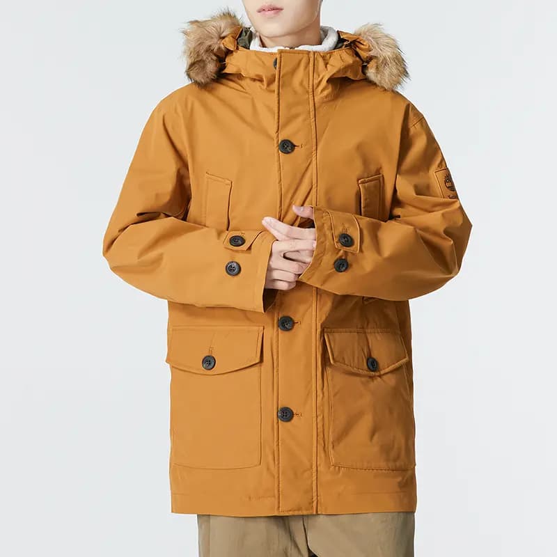 Timberland Waterproof And Windproof To Keep Warm Windbreaker Jacket Men's Wheat 6
