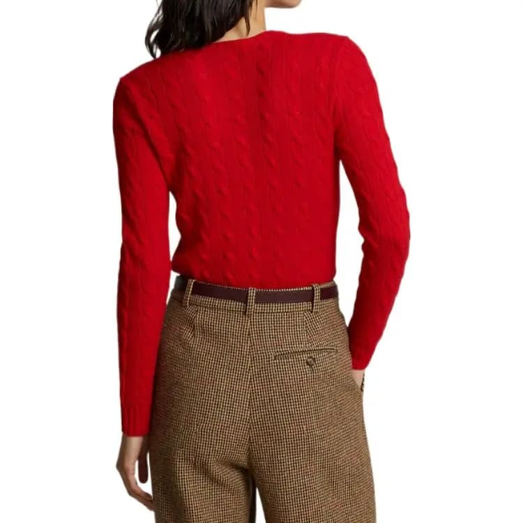 Polo Ralph Lauren FW22 Qadın Sviteri Qırmızı 4