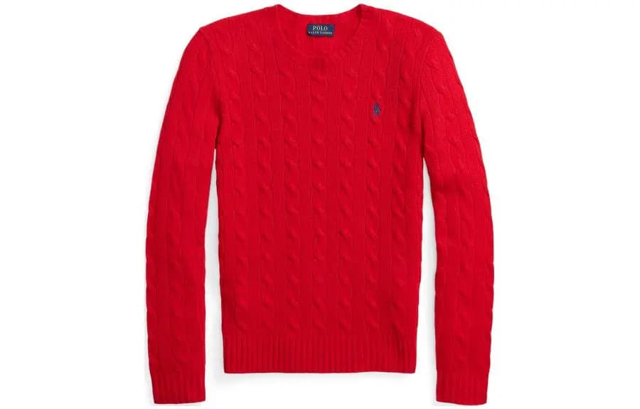 Polo Ralph Lauren FW22 Qadın Sviteri Qırmızı