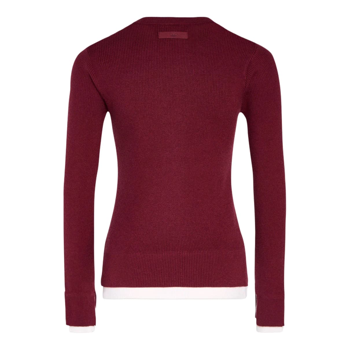 adidas originals Premium 3S BUTTON Slim Fit Striped Long Sleeve Cashmere Sweater Women's 2