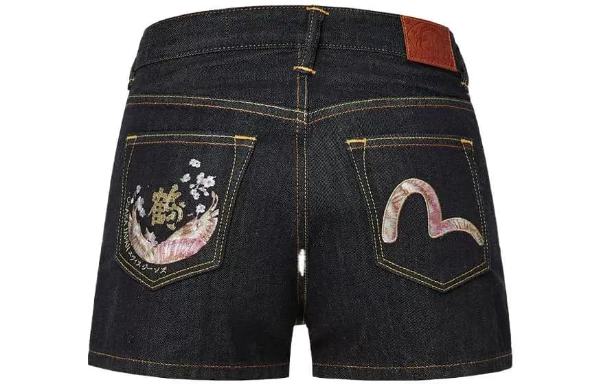 EVISU Qadın Denim Şortu Mavi 2