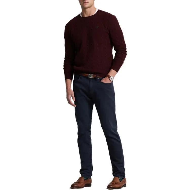 Polo Ralph Lauren Cashmere Sweaters Men Red Brown 2