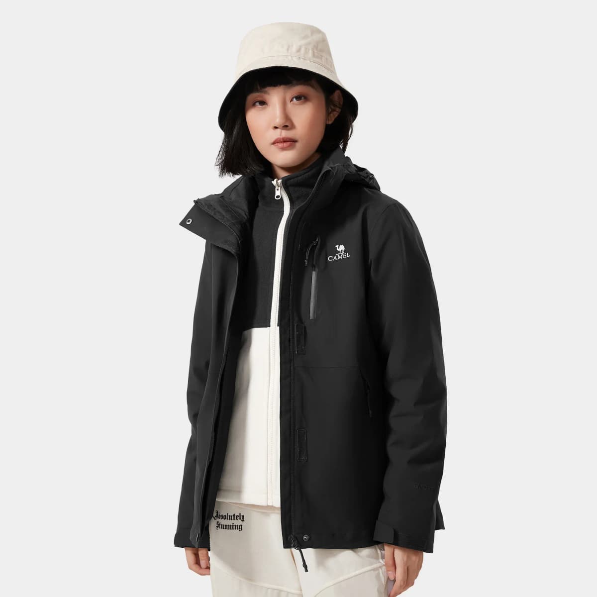 CAMEL Waterproof, Windproof, Breathable, And Thermal Windbreaker Jacket Women's 10