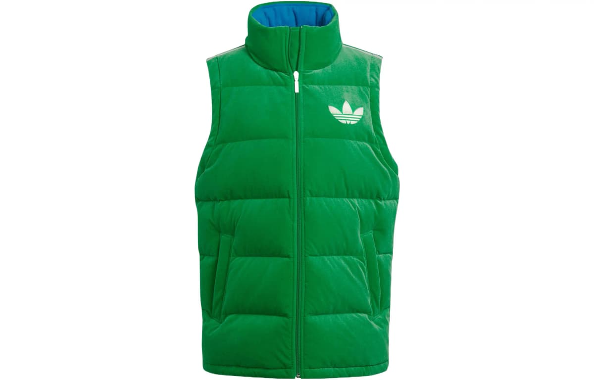 adidas originals FW22 Adicolor 70s Məxmər Jilet Yaşıl