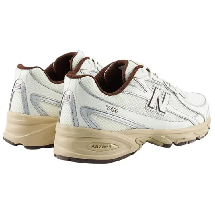 New Balance NB 740 Retro Casual Dad Shoes Unisex Beige-White 4