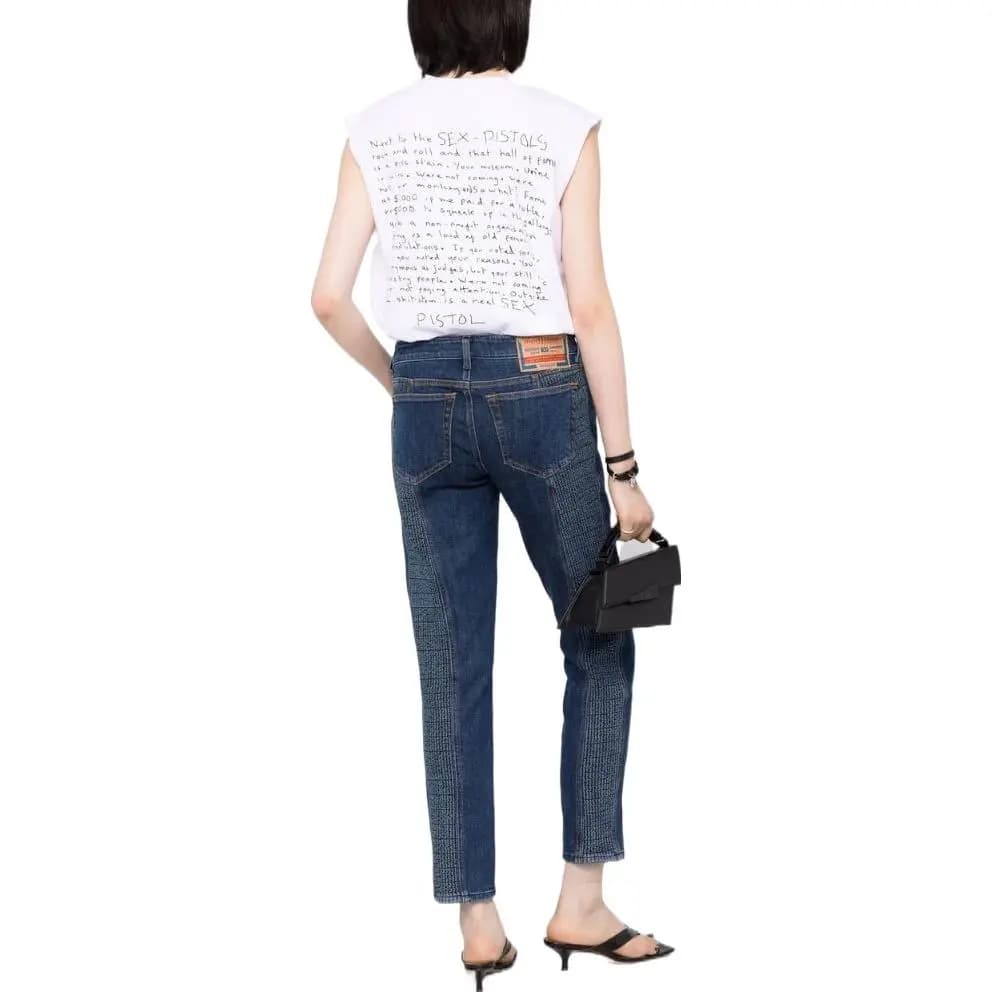 DIESEL Back Logo Patch Skinny Jeans Women's Blue 4