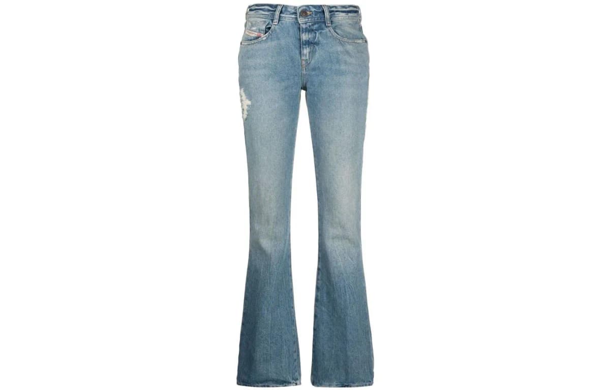 DIESEL FW22 Qadın Cins Şalvar Mavi