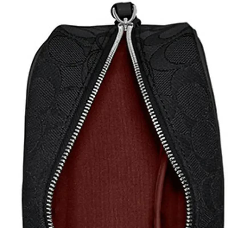 COACH Dempsey 20 Dəri Klutch Qadın Qara 4