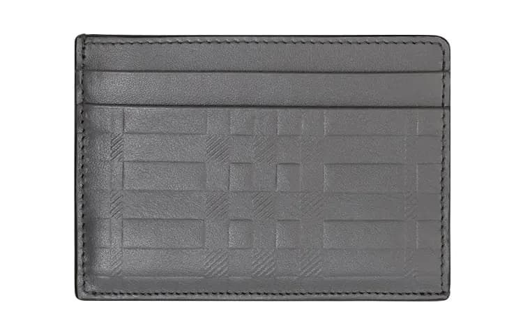 Burberry Calfskin Kişi Kartlıq Tünd Boz