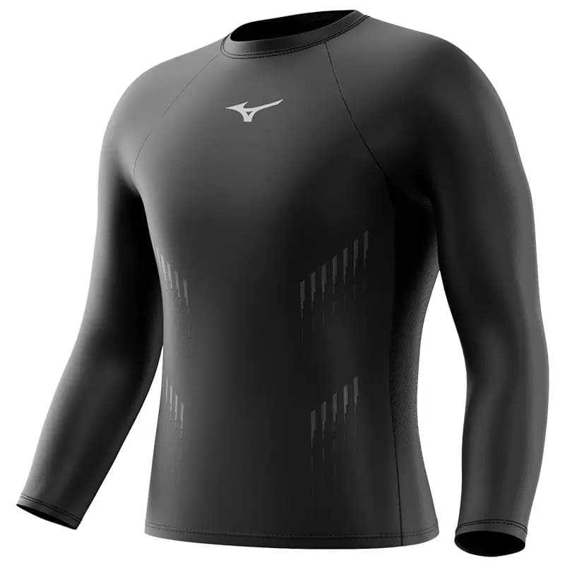 Mizuno Quick-Dry Swimwear Sun-Protection Long Sleeve Top Training Sportswear Breathable Comfortable Men's Swimwear