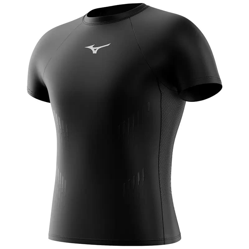 Mizuno Quick-Dry Swimwear Sun Protection Beach Short Sleeve Top Professional Training Sportswear Breathable Comfortable Men's Swimwear Men's