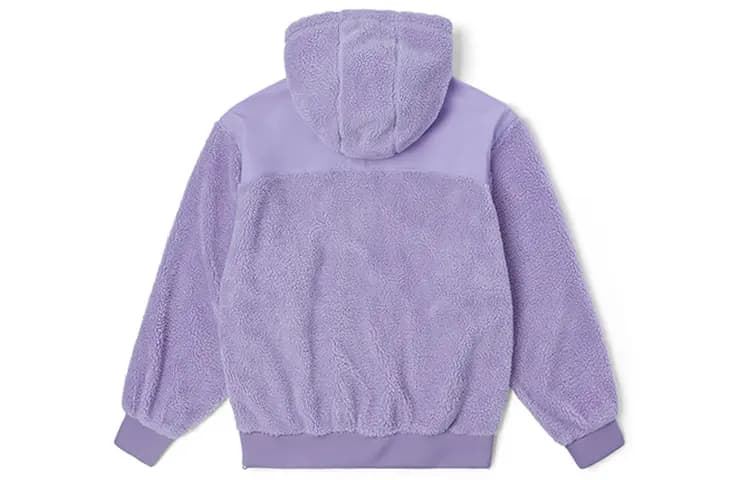 Kappa Shearling Sport Casual Cardigan Hooded Long Sleeve Jacket Autumn Winter Women's 10