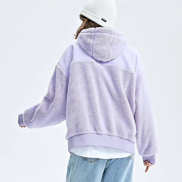 Kappa Shearling Sport Casual Cardigan Hooded Long Sleeve Jacket Autumn Winter Women's 12