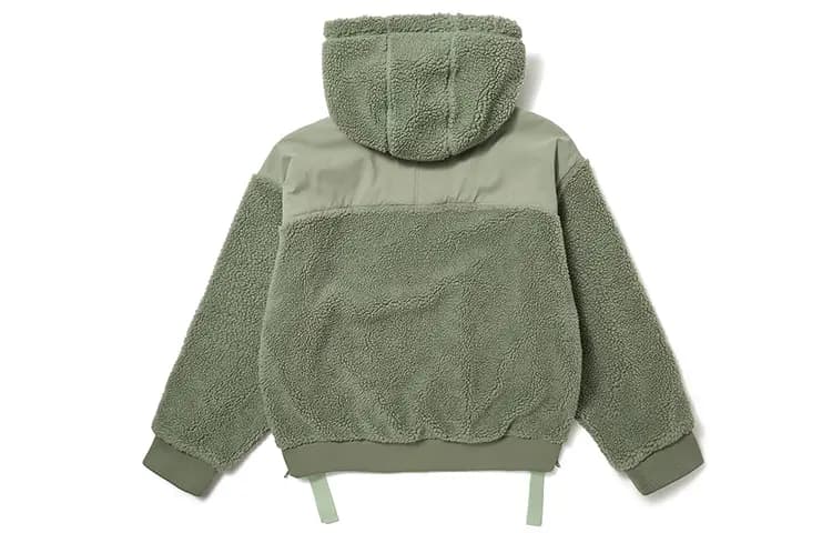 Kappa Shearling Sport Casual Cardigan Hooded Long Sleeve Jacket Autumn Winter Women's 2