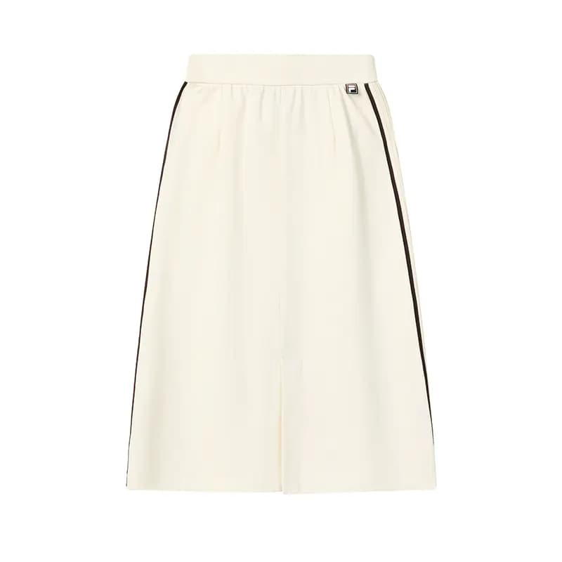FILA ORIGINALE Classic Vintage Elegant Relaxed Casual Long Skirt Women's Egg White 2