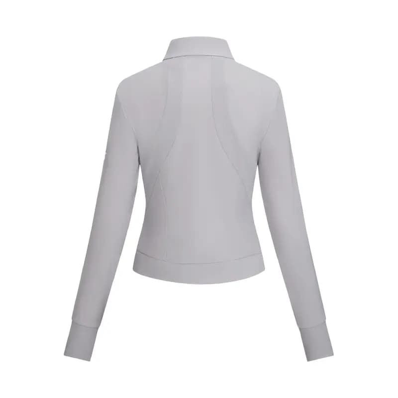 Under Armour Novelty Knit Training Sport Fitness Breathable Comfortable Slim Jacket Women's Dawn Gray Pink 2