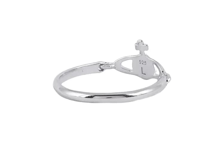 Vivienne Westwood Vendome 3D Reversible Saturn 925 Silver Ring Unisex Silver 3