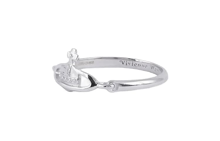 Vivienne Westwood Vendome 3D Reversible Saturn 925 Silver Ring Unisex Silver 2