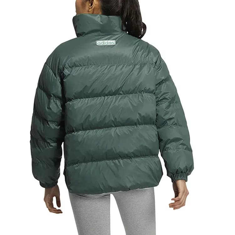 adidas Originals Trefoil Reversible Sport Warm Winter Solid Down Jacket Women's Green 4