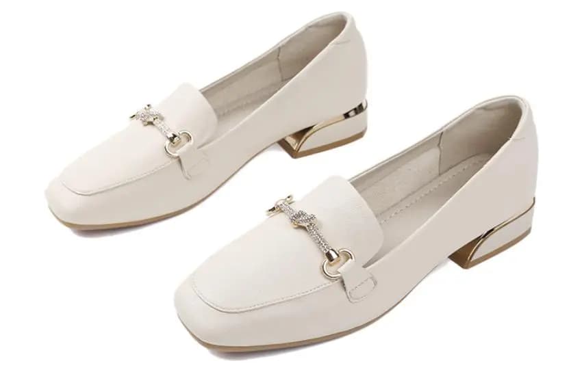 DAPHNE Loafers Women's Black White 8