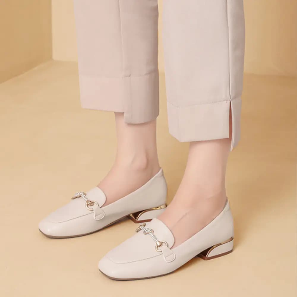 DAPHNE Loafers Women's Black White 12