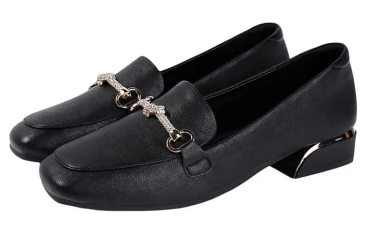 DAPHNE Loafers Women's Black White 2