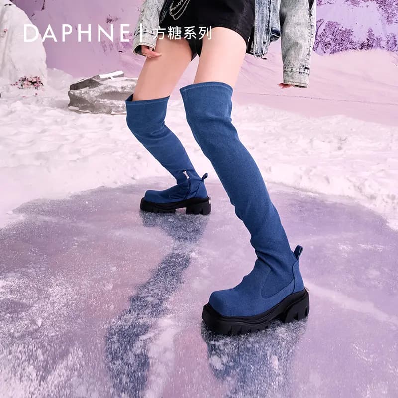 DAPHNE LAB Candy Series Knee High Over The Knee Boots Women's 6